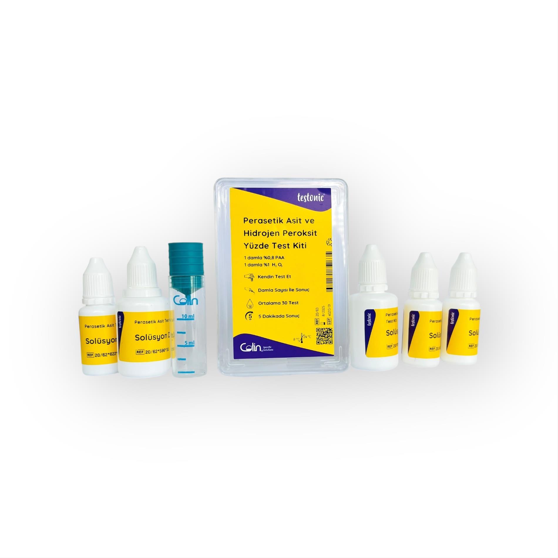 Peracetic and Hydrogen Peroxide Percentage Test Kit